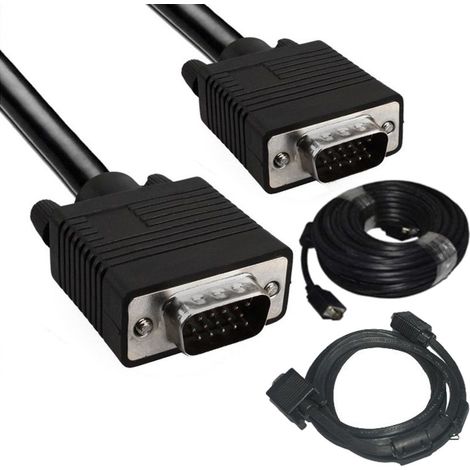 TrAdE Shop Traesio - Cavo Prolunga Vga 15 Pin Maschio Maschio Monitor Vga Per Monitor Metri Mt - -3 mt -