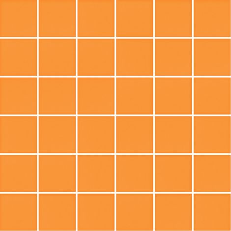 Mosaïque de grès cérame PICCOLO SILK 5x5cm (finition satinée) -  Pumpkin orange - -  263 - Pumpkin orange - boîte de 0.93 m2