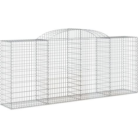 Panier de gabions arqué 300x50x120/140 cm Fer galvanisé