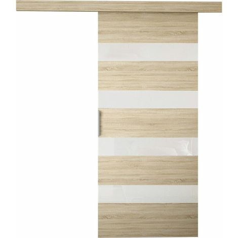 Puerta corredera Closico Materia V, Roble Sonoma + Blanco