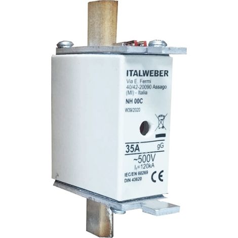 Italweber fusibili nh00c kombi gg 35a 500v 1500635