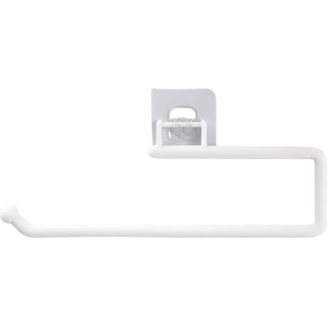 1 support de papier essuie-tout autocollant – sous l'armoire rouleau papier rangement rack pour cuisine et salle de bain 28.57.7cm (1/5)