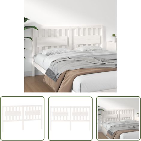 SKM Tête de lit Blanc 165,5x4x100 cm Bois massif de pin (1/5)