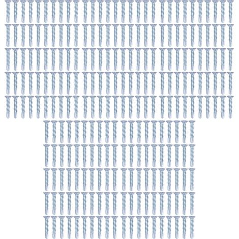 250 Vis Autoperceuses en Acier Carbone Zingué pour Tôle, Quincaillerie de Fixation M4.2x25 Tête Fraisée Cruciforme (1/5)