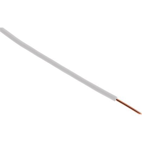 Zenitech – Fil électrique H07V-U 1,5mm² blanc – Câble rigide 100m pour usage intérieur – Alimentation fiable pour appareils légers et outils électroportatifs