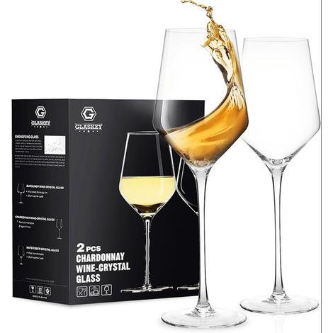 Mouthblown Crystal White Wine Glasses Modern Wine Glasses for Red and White Wine Glasses for Daily Use (1/5)