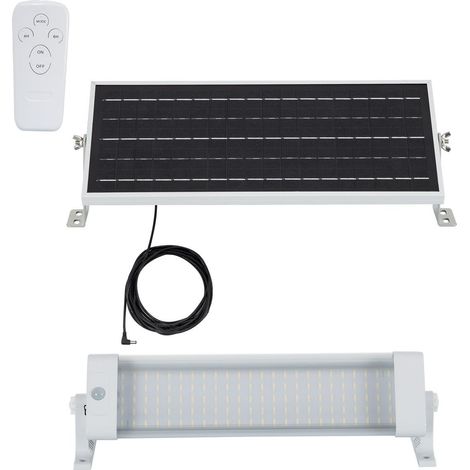 Réglette Solaire Étanche LED 44cm 10W IP65 4000K Blanc neutre (1/5)