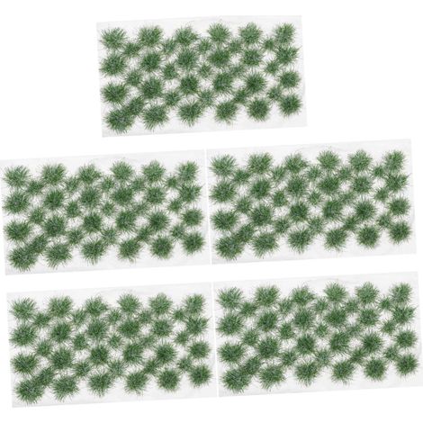 5ensembles Groupe De Mini Gazon Artificiel pour Modélisme Décoration De Paysage Fausse Plante Herbe pour Maquettes Et Aménagements Extérieurs (1/5)