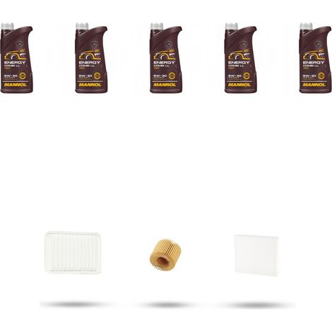 Kit tagliando 3 FILTRI e 5L OLIO compatibile con Toyota Corolla XI (E18) 1.6 VVT-I 90kw Dal 2013 (1/5)