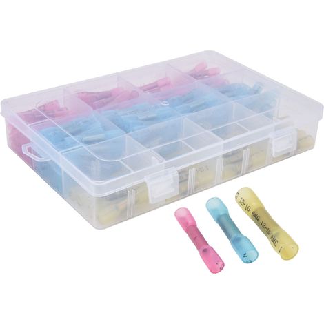 Schrumpfschlauch-Stoßverbinder-Set, isoliert, wasserdicht, Crimpverbinder für elektrische Leitungen, 200 Stück (1/5)