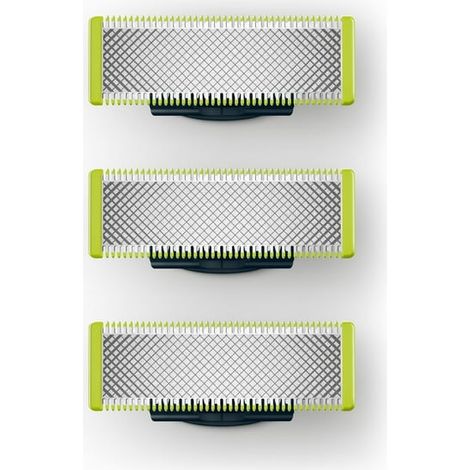 Lot de 3 lames de rechange compatibles Philips OneBlade, modèle QP230/50, lame tondeuse et rasoir hybride, coupe précise