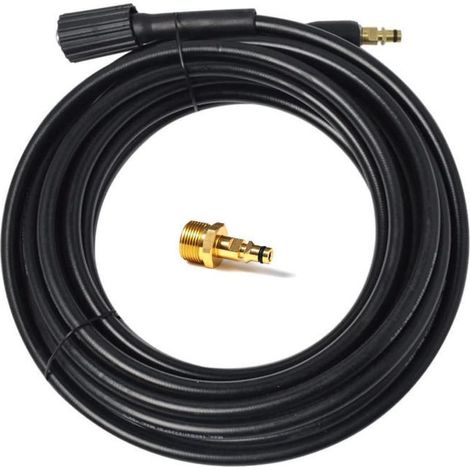 Tuyau de nettoyeur haute pression en PVC de 15 m avec connexion rapide (1/4)