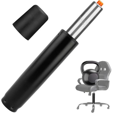 450 Lbs Vérin à Gaz pour Chaise Bureau, Pièces Rechange Chaises Universelle Noir, Piston Ressort Hauteur Réglable, Verin Chaise pour Pivotante, Fauteuil, Tabouret (Longueur Totale 300mm-450mm) (1/5)