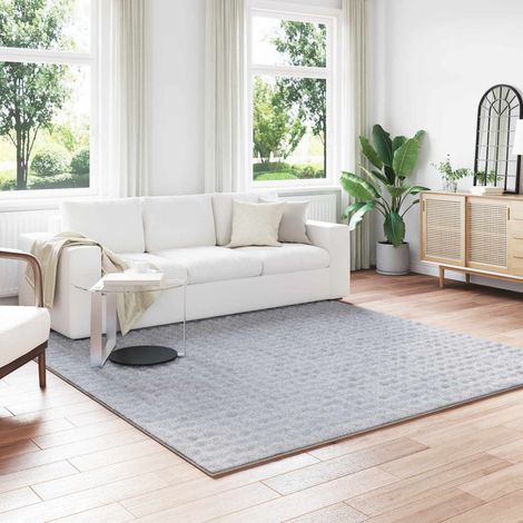 vidaXL Area Rugs Square SIROLO Grey 240 x 240 cm Polyester