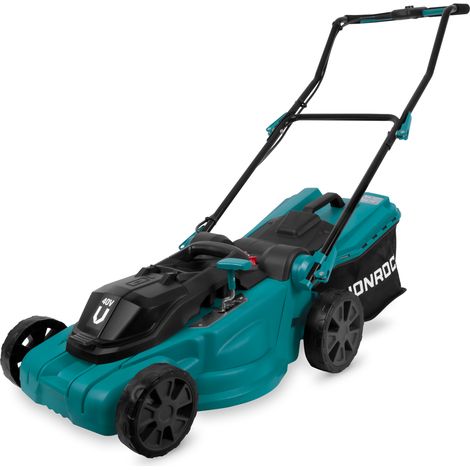 Vonroc – Tondeuse à gazon sans fil 40V – Largeur de coupe 38 cm – Bac de ramassage pliable 45L – 4 hauteurs de coupe réglables (1/5)