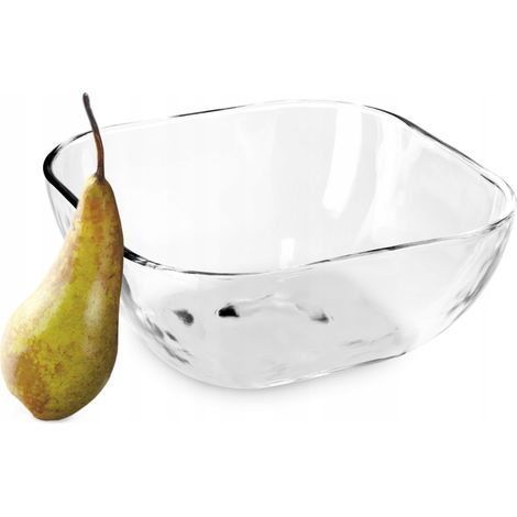 KADAX Glasschüssel, eckige Obstschale aus robustem Glas, 20cm, 1 stück