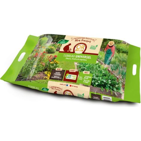 Terreau Universel Sans Tourbe Père François Or Brun - 20L