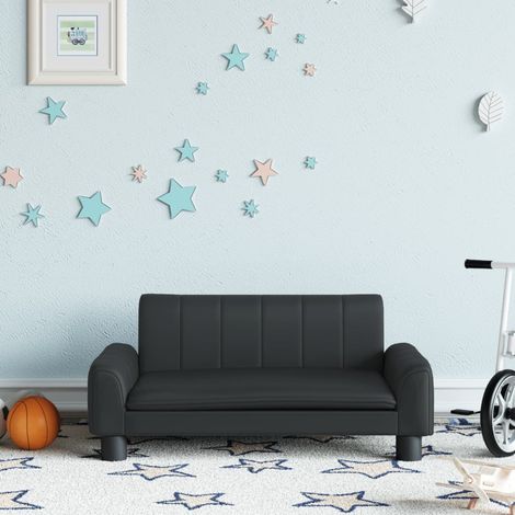 Canapé/Fauteuil Enfants Relax Salon,Sofa pour enfants noir 70x45x30 cm similicuir -Q5419 (1/5)