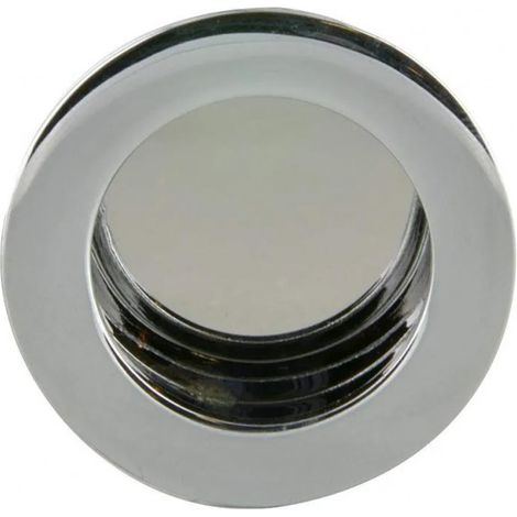 Zamak verchromt, D.40mm, T.12mm, 1 Stück mit Schrauben.