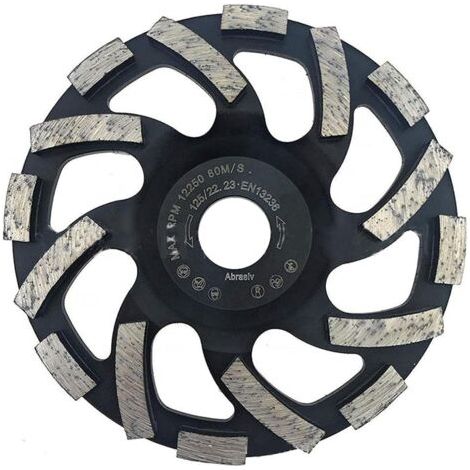 Disque diamant pour meuleuse 125mm – Meule à béton à double rangée – Pour polissage et nettoyage béton, marbre, granit – Utilisation humide et sèche