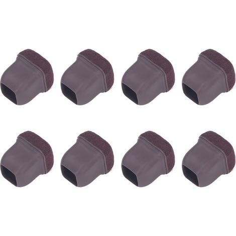 8 Stuhlbeinschoner aus TPE, Möbelkappen für Tisch und Hocker, braunes Set, Größe S, kratzfeste Bodenschoner (1/5)