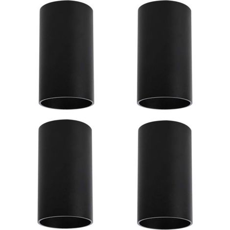 4 Pcs Spot Plafond Noir en Saillie, Douille GU10, Ampoule non Incluse, 56 x 100 mm, éclairage plafond Rond Spot de Plafond en Aluminium Moderne pour Salon, salle à manger, Couloir (1/5)