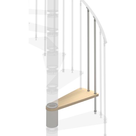 Misterstep - Gradino Supplementare  con  Ringhiera -  Hoop  Ø 138 cm - Colore Legno Naturale 12