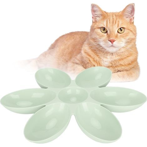Cat Food and Water Bowl, Food Grade Cat Food and Water Bowl (Green) (1/5)