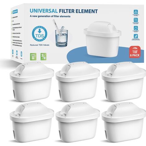 Filtre à eau de rechange pour bouilloire Brita® Marella® - Cartouches filtrantes à eau compatibles avec Maxtra+® Plus Maxtra Pro® All-in-1, réduit les TDS, les impuretés (6) (1/5)