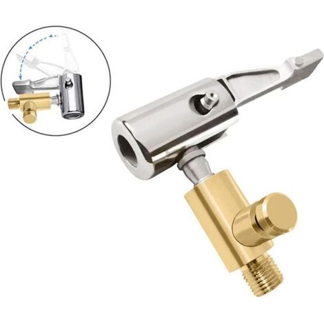 Adaptateur De Valve De Pneu De Voiture,iSpchen Embout Gonflage Pneu Voiture Portable Adaptateur De Bouche Filetée Voiture Accessoires De Connecteur De Pompe à Air Dégonfle Pas (1/5)