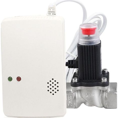 Détecteur de fuites de gaz intelligent à commande vocale, affichage numérique, dispositif de détection de GPL avec électrovanne motorisée et capteur d'alarme haute sensibilité (1/5)