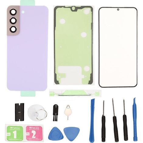 Ersatz-Heckscheibe für Samsung Galaxy S22, lila Glas-Schutzhüllen-Set, passgenaue Außenscheibe (1/5)