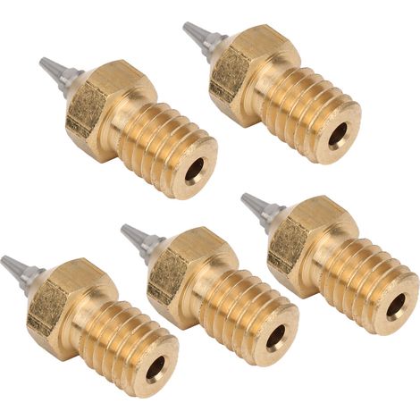 Set mit 5 Messing-3D-Druckerdüsen mit abnehmbaren Edelstahlspitzen (0,3 mm) (1/5)