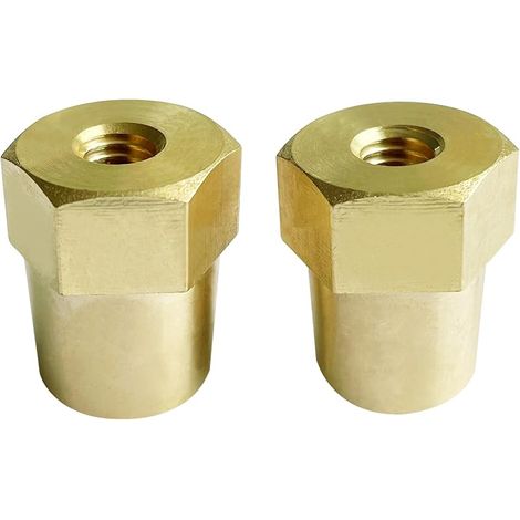 Ampper Adaptateur de borne de Batterie Femelle M8 en Laiton (+/-), bornes de Charge de Batterie pour Extension de Goujon M8, Paquet de 2 (1/5)