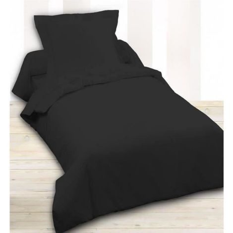 Housse de couette - 100% coton - 140x200 cm - Réglisse (1/3)