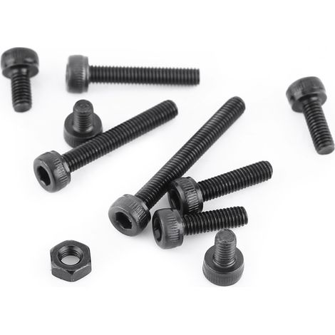 280 pièces/boîte de vis et écrous à tête hexagonale creuse M3, assortiment de fixations métriques pour machines (1/5)