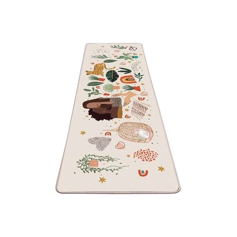 WELLHOME Alfombra de yoga BEIGE antibacteriano de  60x200cm - 100% poliéster
