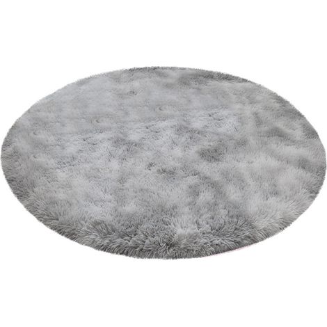 Tapis rond, tapis à poils longs, tapis de salon, (Ø 120 cm de diamètre) - Tapis rond, tapis à poils longs, tapis de salon, (Ø 120 cm de diamètre) (1/5)