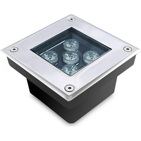 Spots LED basse tension pour patio, spots LED carrés basse tension, IP67, 5W, spots encastrés pour patio, jardin, terrasse (tension lumière jaune : 24 V) (1/3)