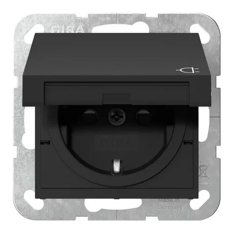 Gira Presa SCHUKO KD + SP System 55 Nero m [4414005], 4414 005