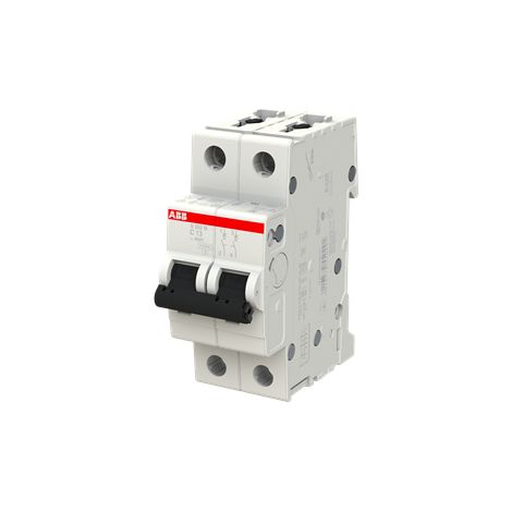 DISJONCTEUR S202M 2P 13A COURBE C RACCORDEMENT A VIS - 15KA (2MODULES) 2CDS272001R0134 ABB 2CDS272001R0134 (1/3)