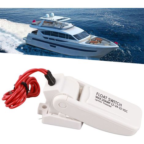Interrupteur à flotteur automatique pour pompe de cale marine, protégé contre les étincelles, compatible pompes électriques (1/5)