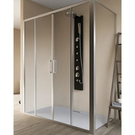 Box doccia 70x180 Marsiglia doppio scorrevole reversibile H 195 cromo (1/5)