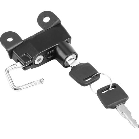 Antivol casque moto en alliage aluminium CNC noir avec 2 clés pour Ducati Scrambler 400 Sixty2 2015+ (1/5)