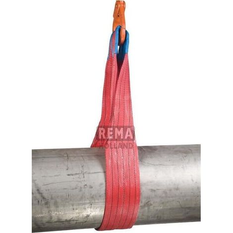 elingue Tubulaire Sans Fin Polyester Rouge - 5m / CMU 5000 kg - Conforme EN 1492-2 - Marquage CE - Agreee VGS - Levage Industriel