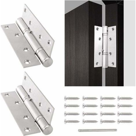 Ferme Porte Automatique avec Dispositif D'arrêt, Groom Fermeture Porte Charnière à Ressort Réglable, Tampon Fermé usage Commercial et Résidentiel 2 Pièce (1/5)