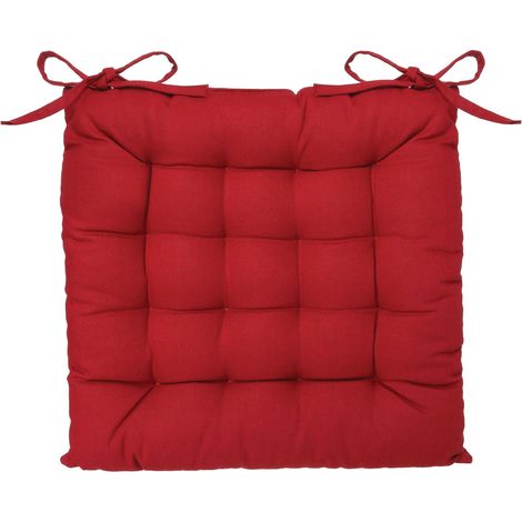 Lot de 2 galettes de chaise carrées en coton ANJALI