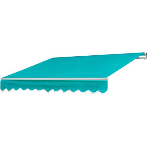 [NEUWERTIG] Alu-Markise HHG-986, Gelenkarmmarkise Sonnenschutz 5x3m Polyester Türkis (1/5)