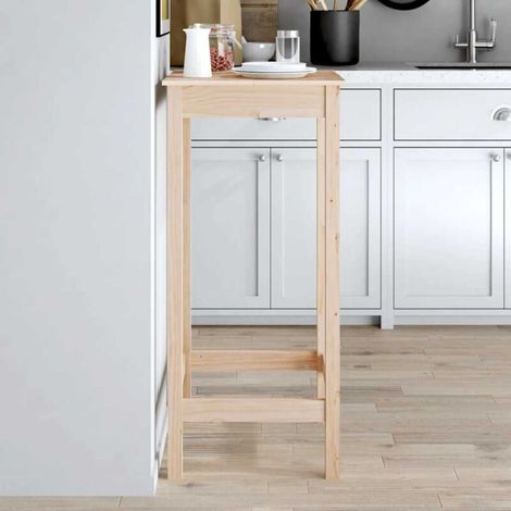 Furniture Limited - Table de bar 50x50x110 cm bois massif de pin (1/5)