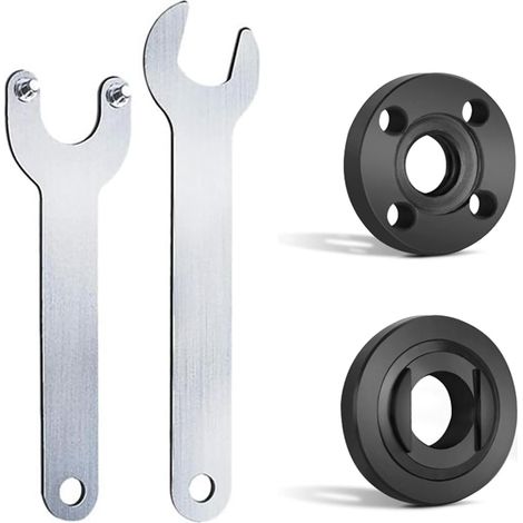 4 Pièces Clés D'angle pour Meuleuse, Kit D'écrous à Bride, Clé À Molette Pour Meuleuse Accessoires Meuleuses D'Angle pour Plusieurs Modèles (1/5)